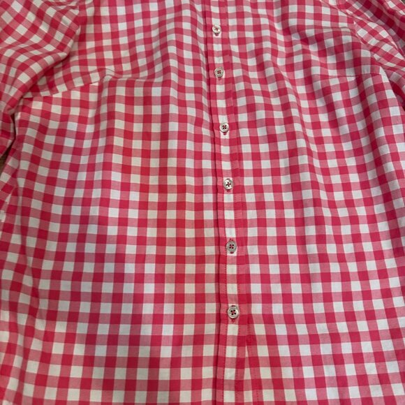 TALBOTS WOMENS PINK PLAID SHIRT LONG SLEEVE BUTTON UP SMALL PETITE - Picture 3 of 8